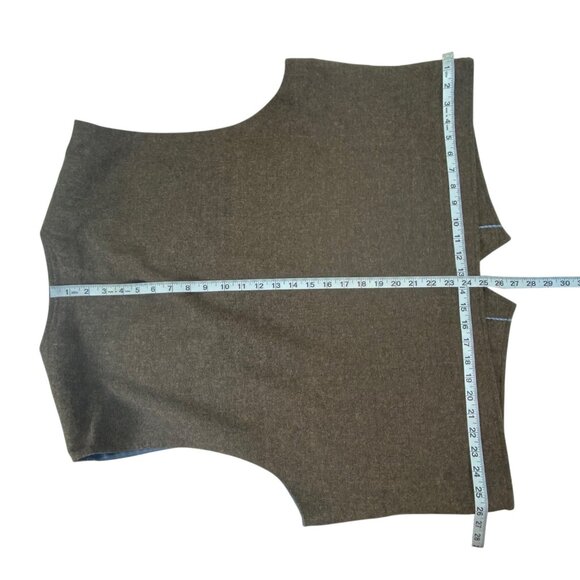 Pronto Uomo Classic Fit Button Vest | 4X | Brown Tweed | Countryside Academia - Picture 8 of 9